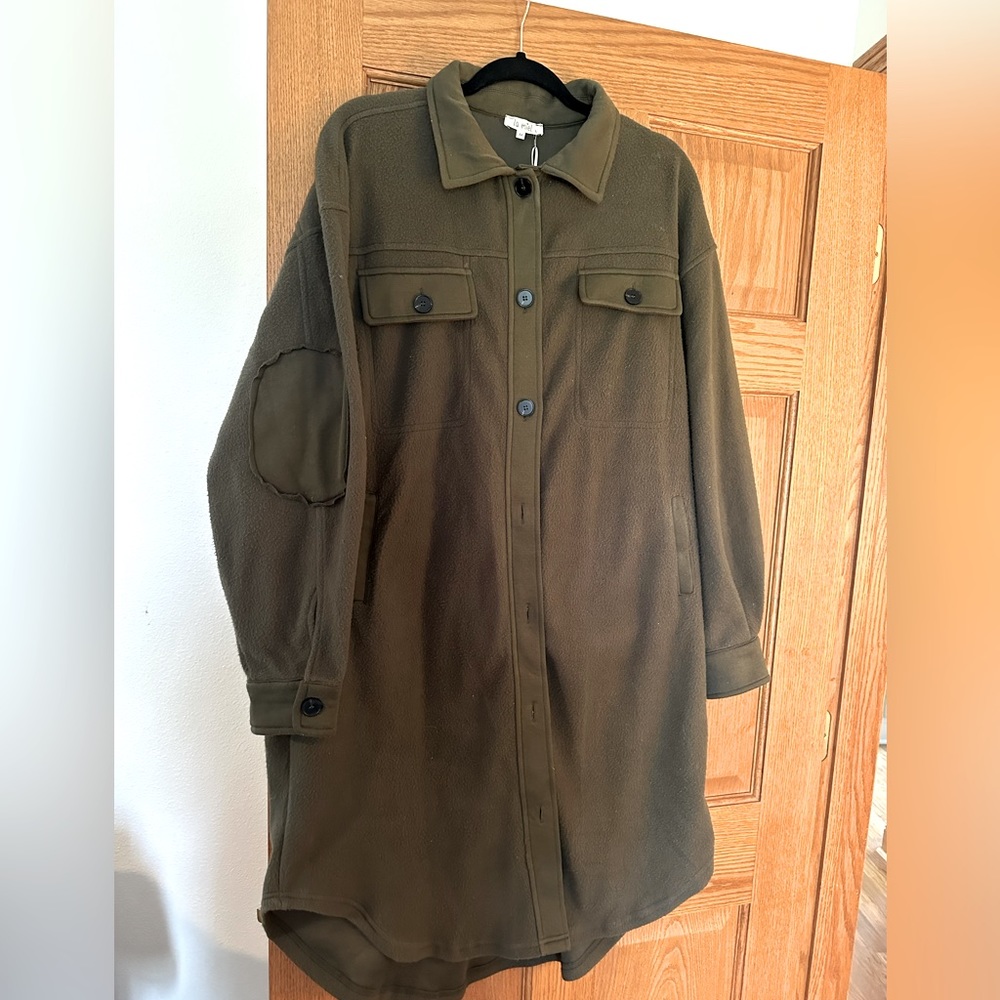 Oversized Button Down Shirt Jacket! NEW